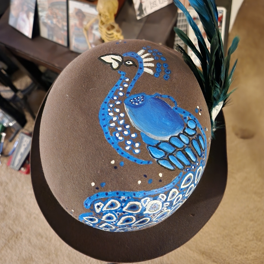 Vintage Bowler Hand Painted